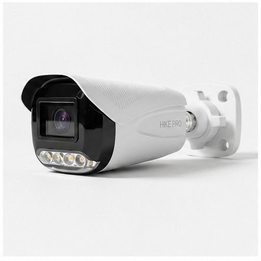 دوربین IP 5MP بالت سفید، ضدآب، AI (تشخیص چهره)، میکروفون دار، PoE، نور گرم با 36 ماه گارانتی