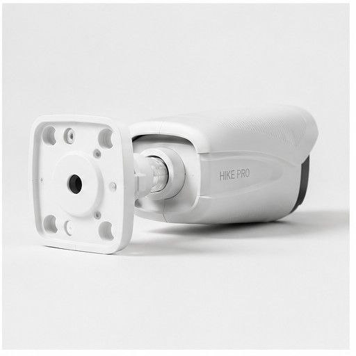 دوربین IP 5MP بالت سفید، ضدآب، AI (تشخیص چهره)، میکروفون دار، PoE، نور گرم با 36 ماه گارانتی