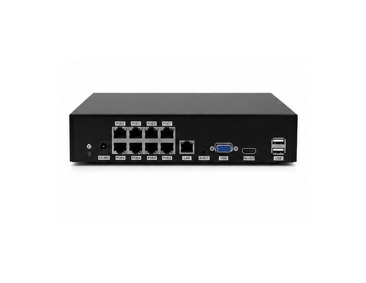 دستگاه ضبط کننده ویدئوی شبکه 10 کانال ( 8 کانال PoE ) دارای AI، کیفیت 4k