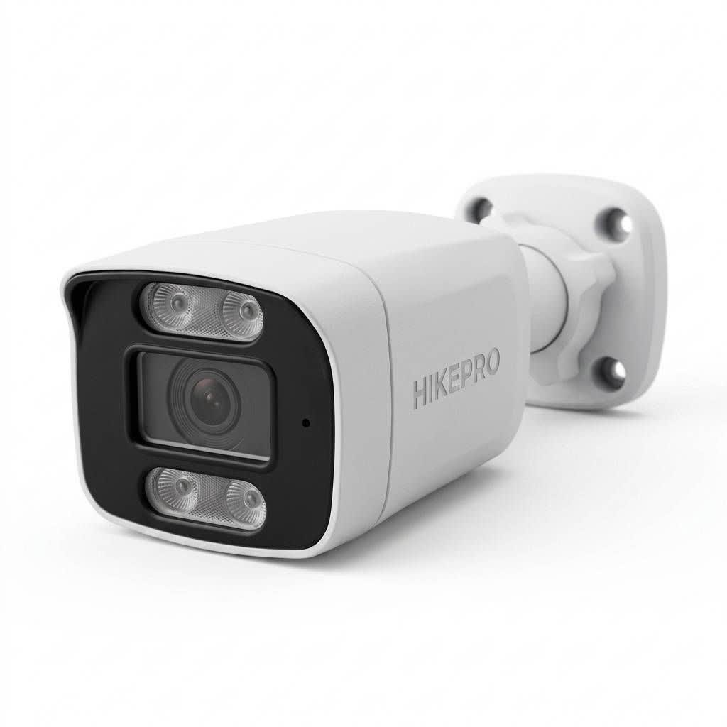 دوربین IP 8MP بالت (کیس بزرگ) سفید، ضدآب، دارای AI، میکروفون دار، PoE، نور گرم با 36 ماه گارانتی